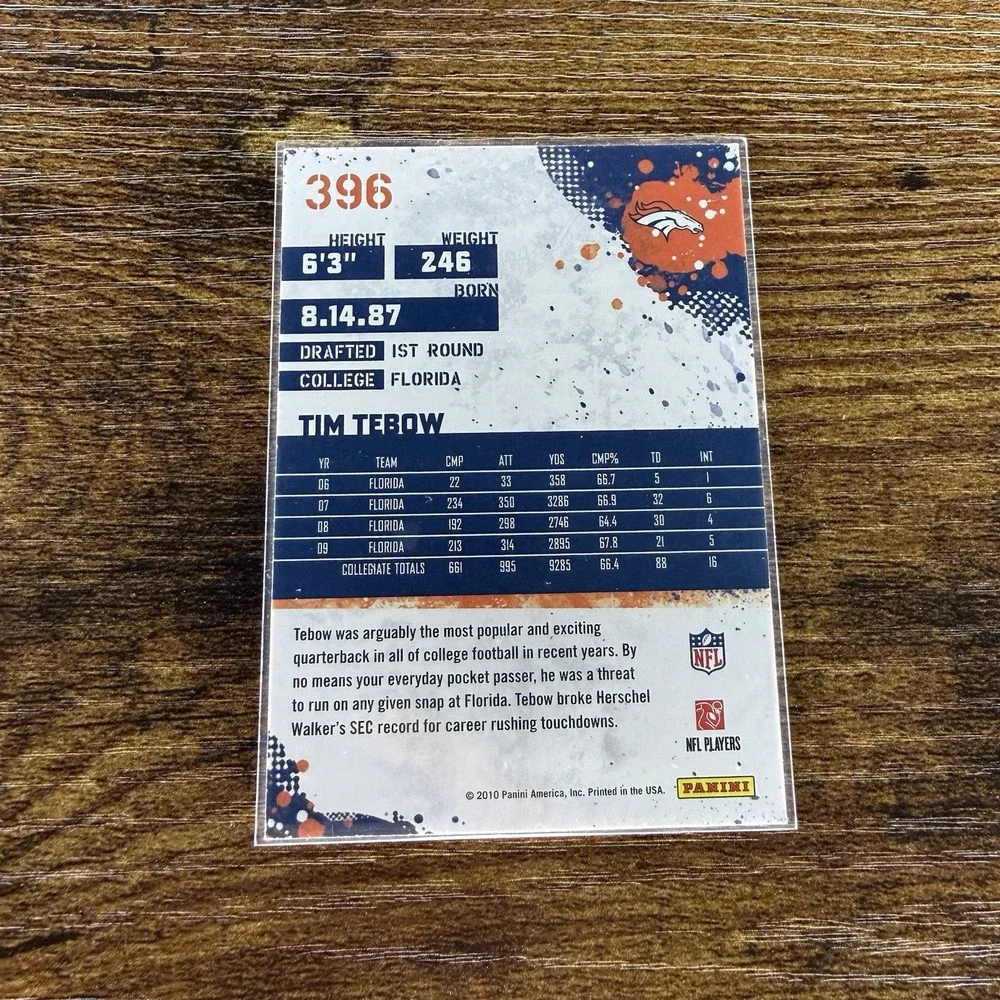 2010 Score - Rookie Tim Tebow #396 (RC)